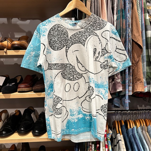 1990s MICKEY MOUSE OVERPRINT T-SHIRT
