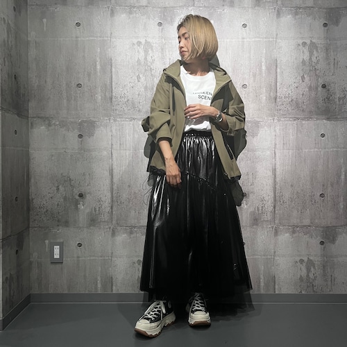 箔メタリックチュールスカート