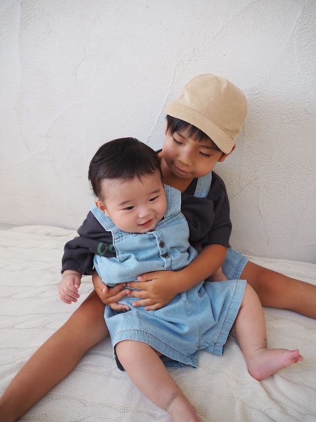 【kids】　Denim Rompers《BLU》19383044