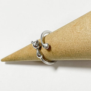 Old 925 Silver Cat Wrap Ring