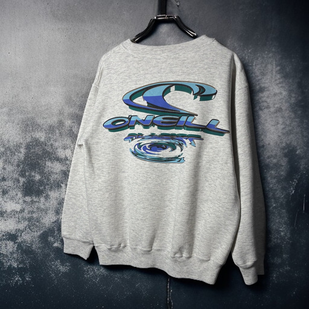 90s O’NEILLバックプリント サーフスウェット グレー