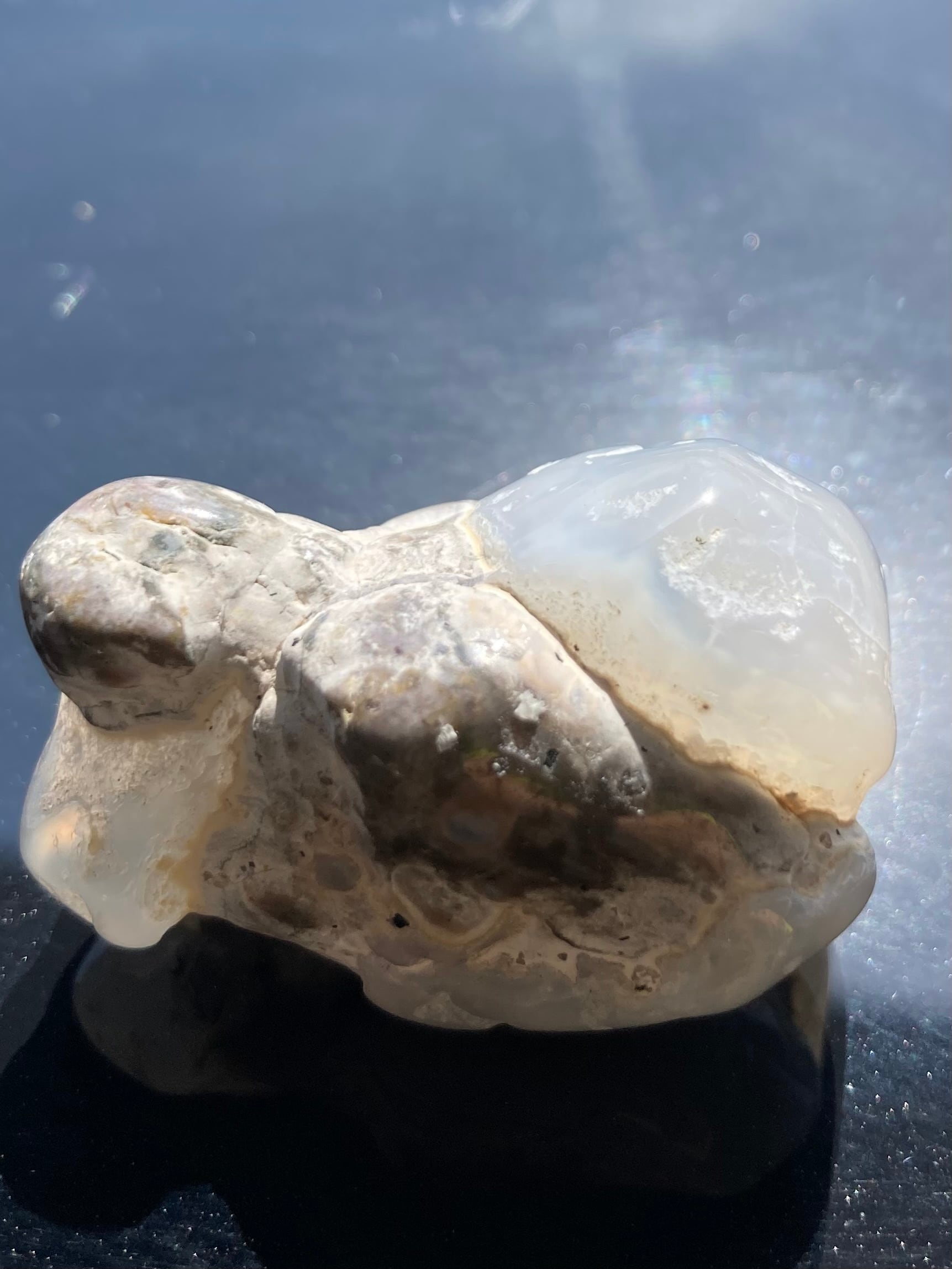 新潟産青瑪瑙母岩付きポリッシュ① | Crystal Moon -Miyazaki Quartz-