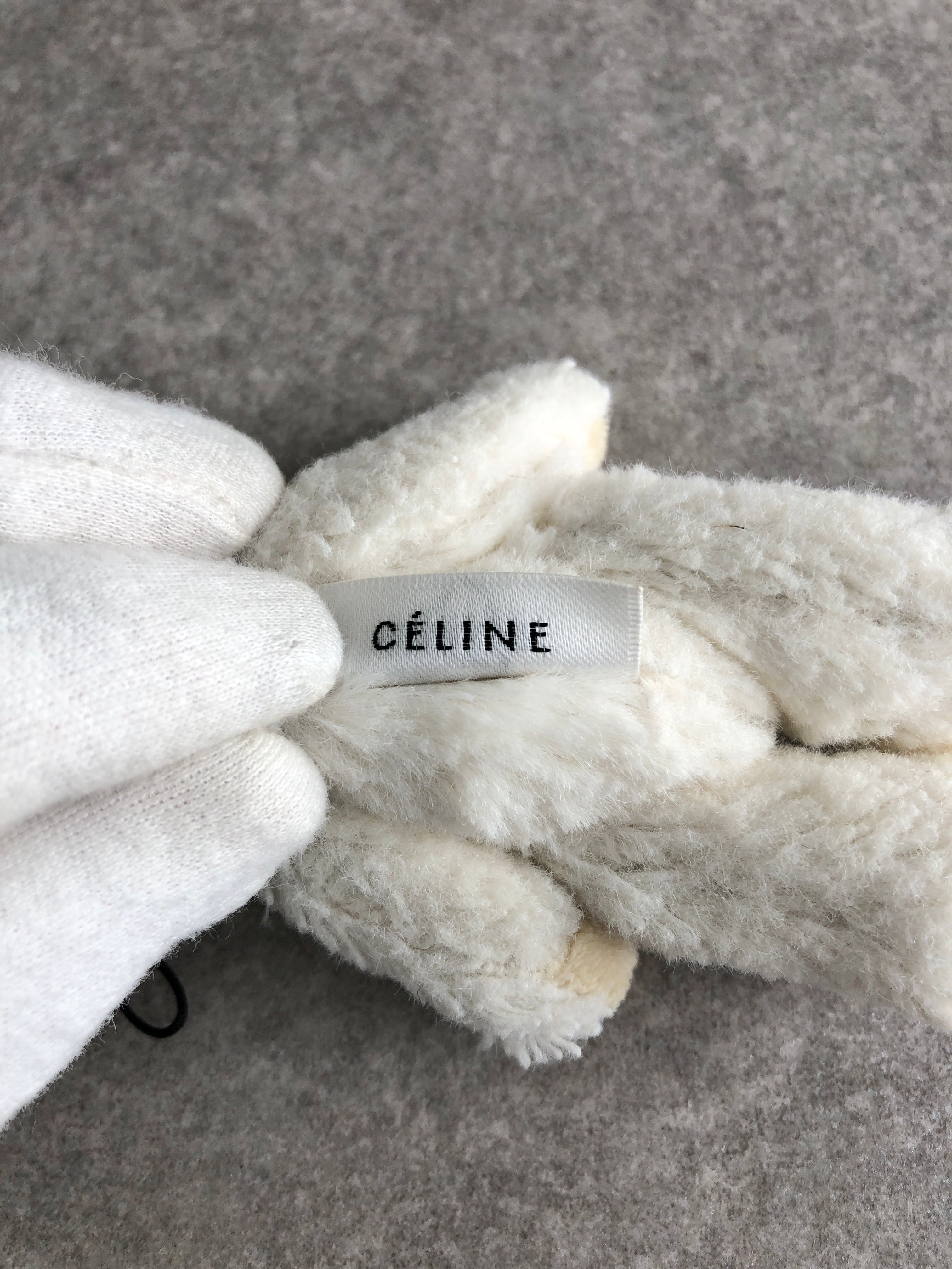 CELINE セリーヌ チャーム ホワイト ブラゾン テディベア くま vintage