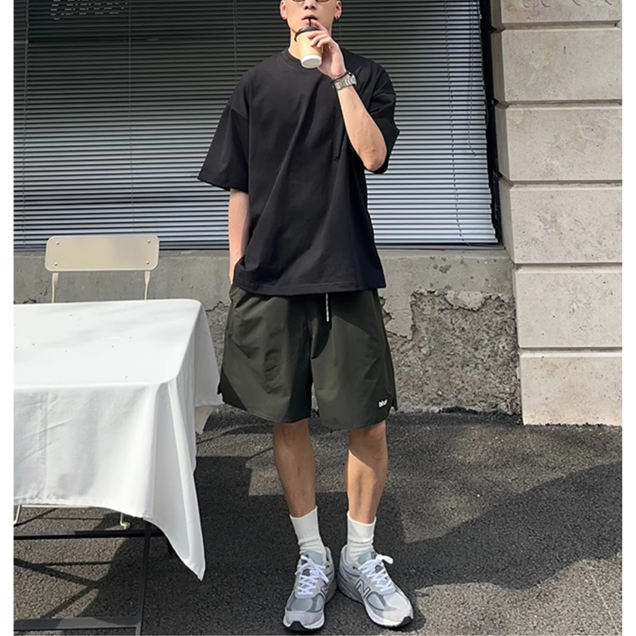 Minimal logo tech shorts 0917 - 8