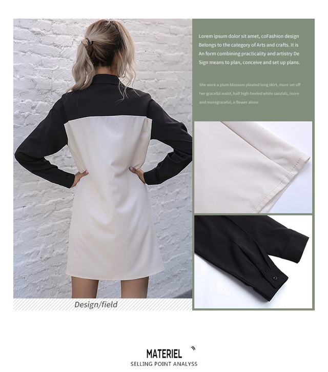 レディース　シャツ　ショートワンピース　ミニワンピース　長袖　トップス　ベルト別売り