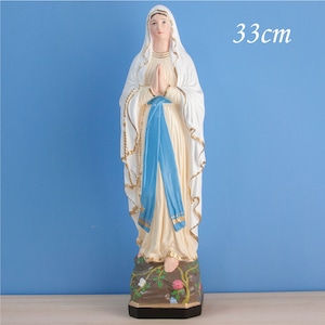 ＜受注生産＞ルルドの聖母像【33cm】室内用カラー仕上げ＊受注後約１か月で発送＊