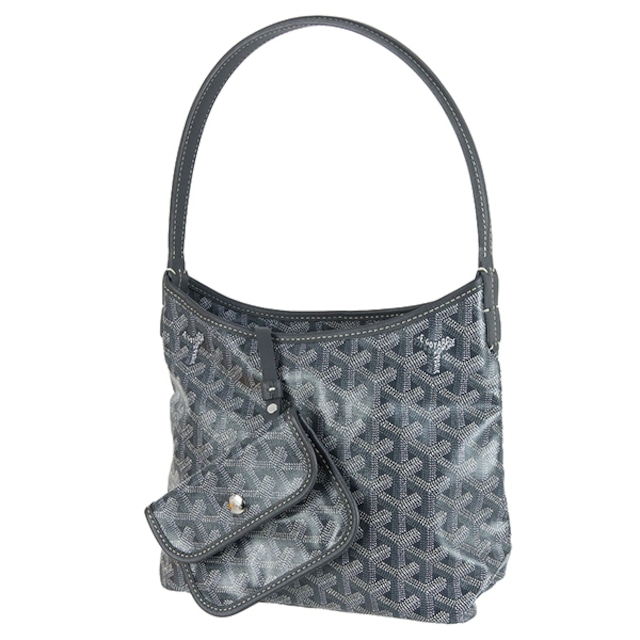 New GOYARD ゴヤール ショルダーバッグ ボエム ホーボーミニバッグ ゴヤールディンキャンバス グレー ハンドバッグ 肩掛け 新品