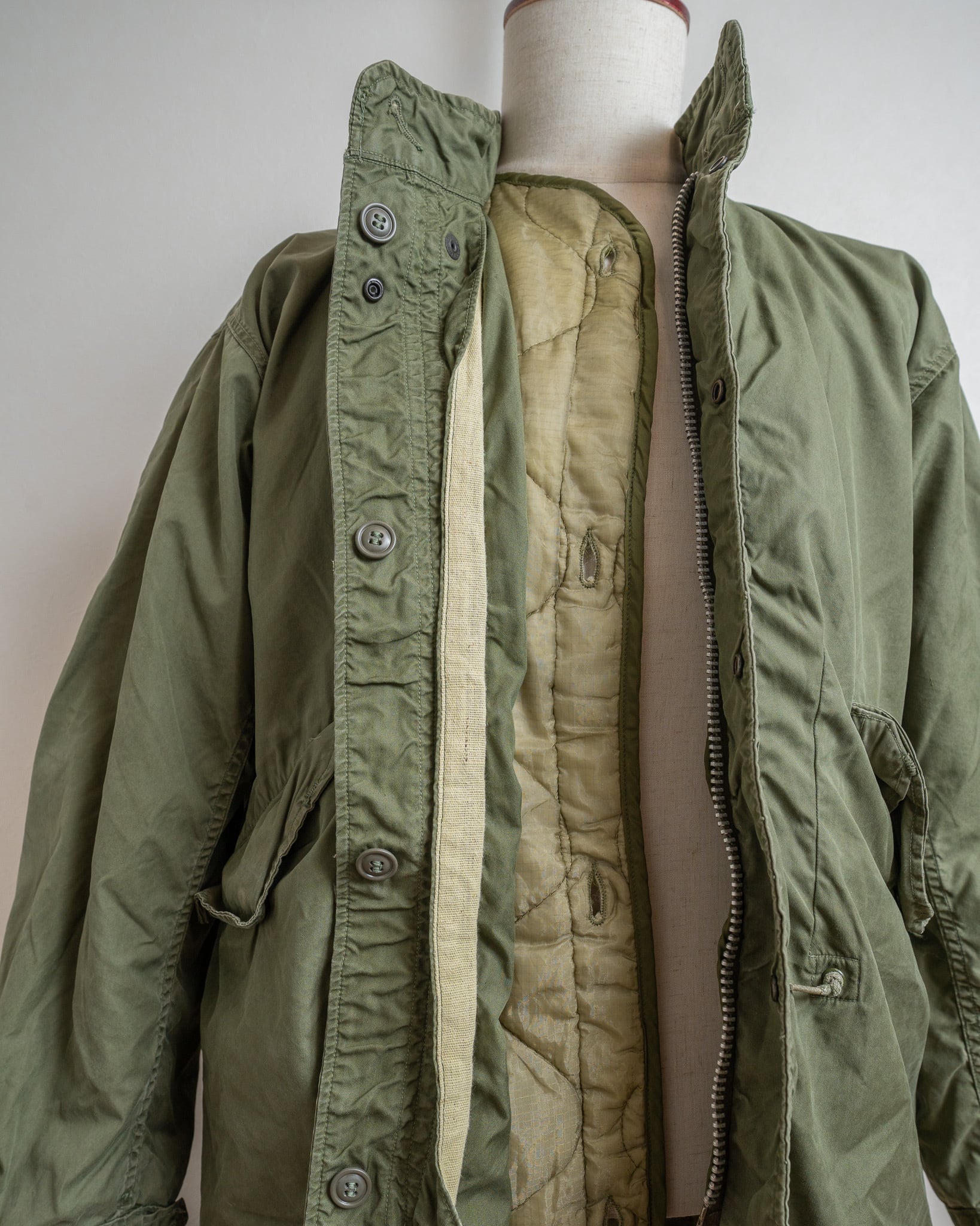 60s US ARMY M-65 フィッシュテールパーカ XS アルミジップ