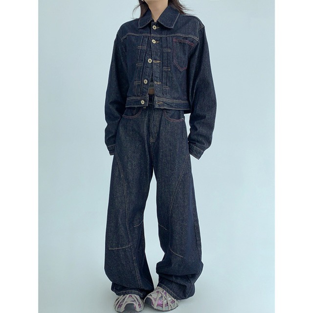 simple denim set-up　デニムシンプルセットアップ　J1269