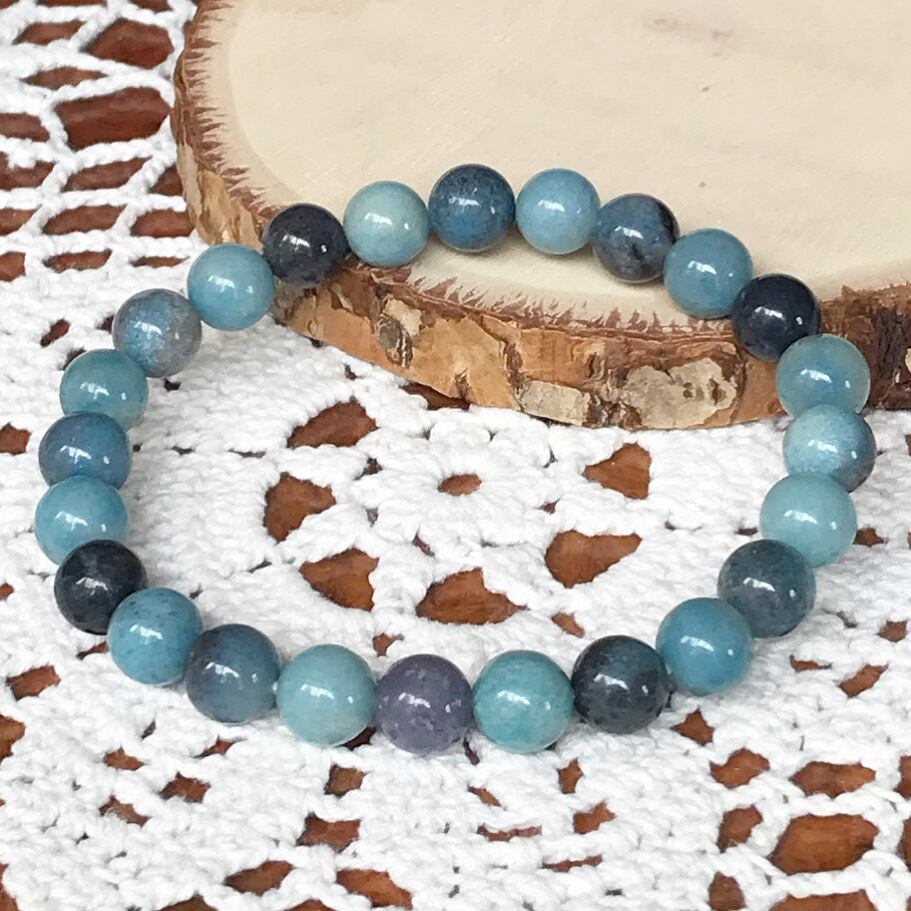 ラーちゃん様専用 高品質 ブルー桜瑪瑙 ブルーアゲート スフィア 花