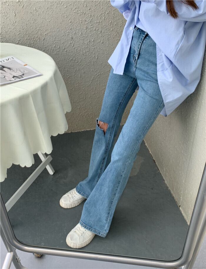 ジーンズ ハイウェスト レッド ブラックストロベリース95597030111