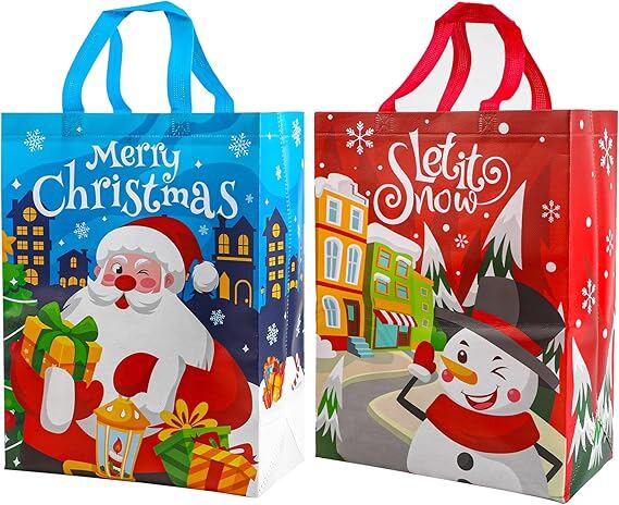 クリスマスラッピング袋 クリスマスプレゼント袋 キャンバスバッグ