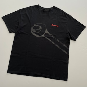 -USED- SNAP-ON WRENCH T-SHIRTS -BLACK- [L相当]