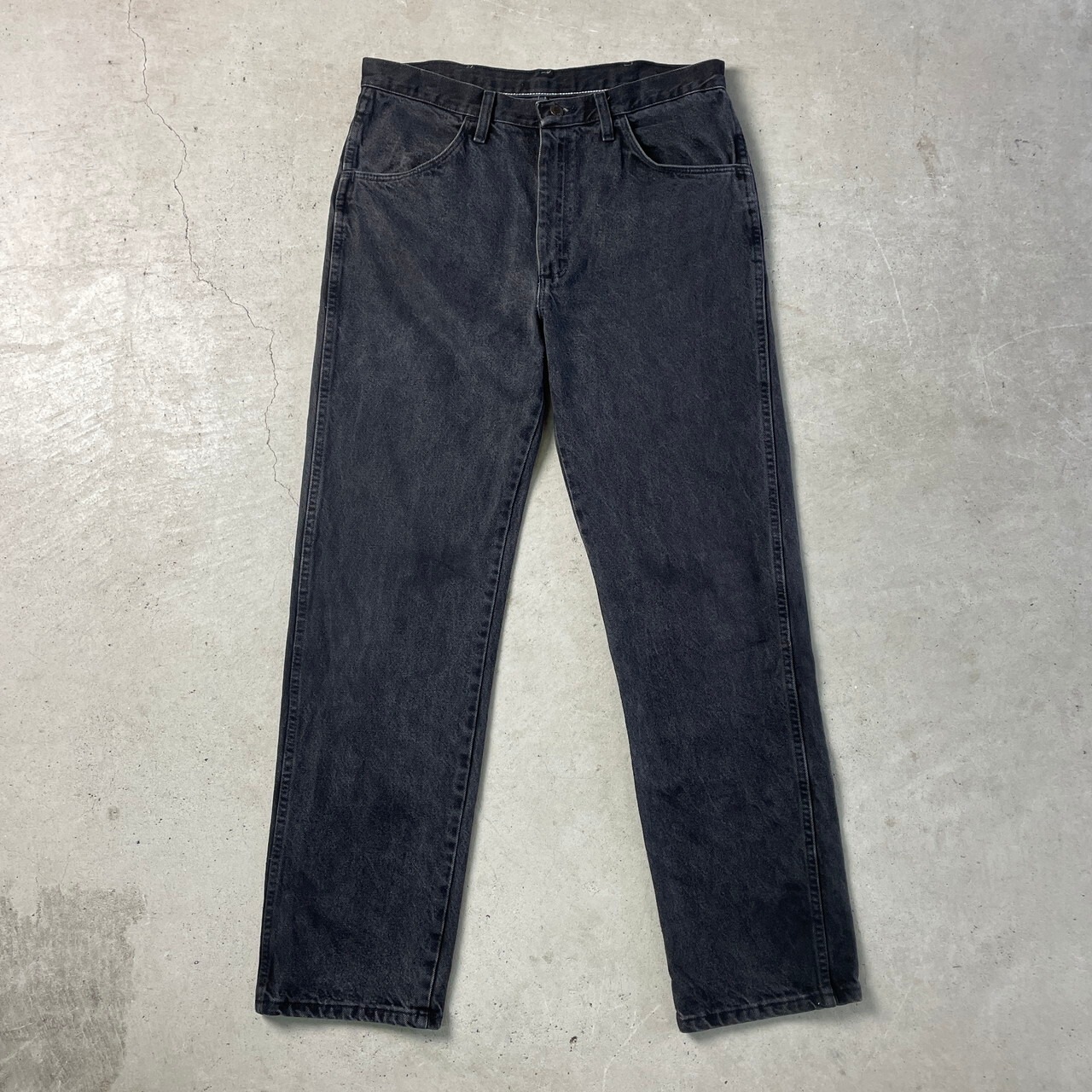 RUSTLER テーパード ブラックデニムパンツ メンズW34 古着 ジーンズ 