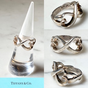 vintage TIFFANY silver “Double Loving Heart” ring designed by Paloma Picasso