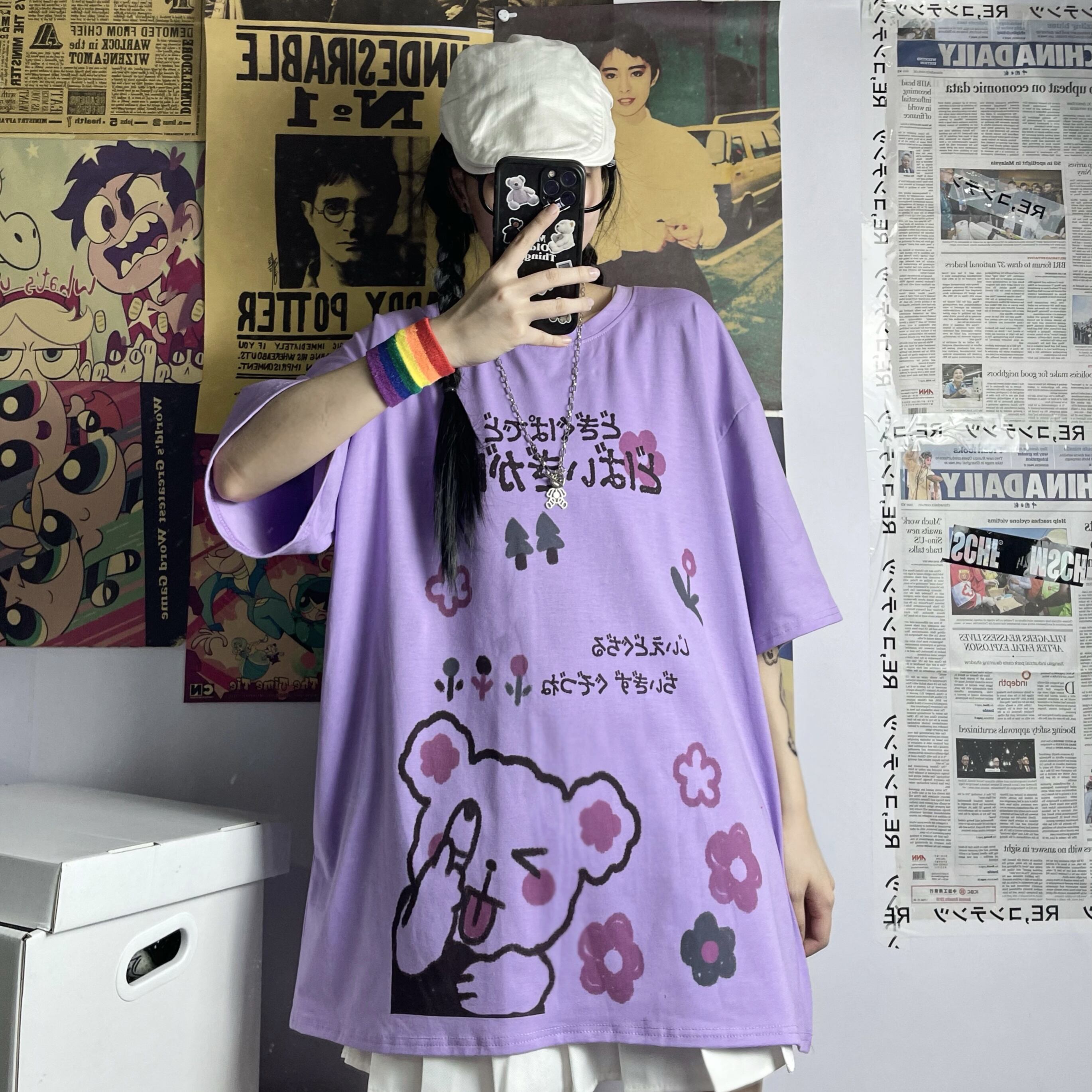 ルーズシャツ レディースプリントTシャツ ケッペル5138152147