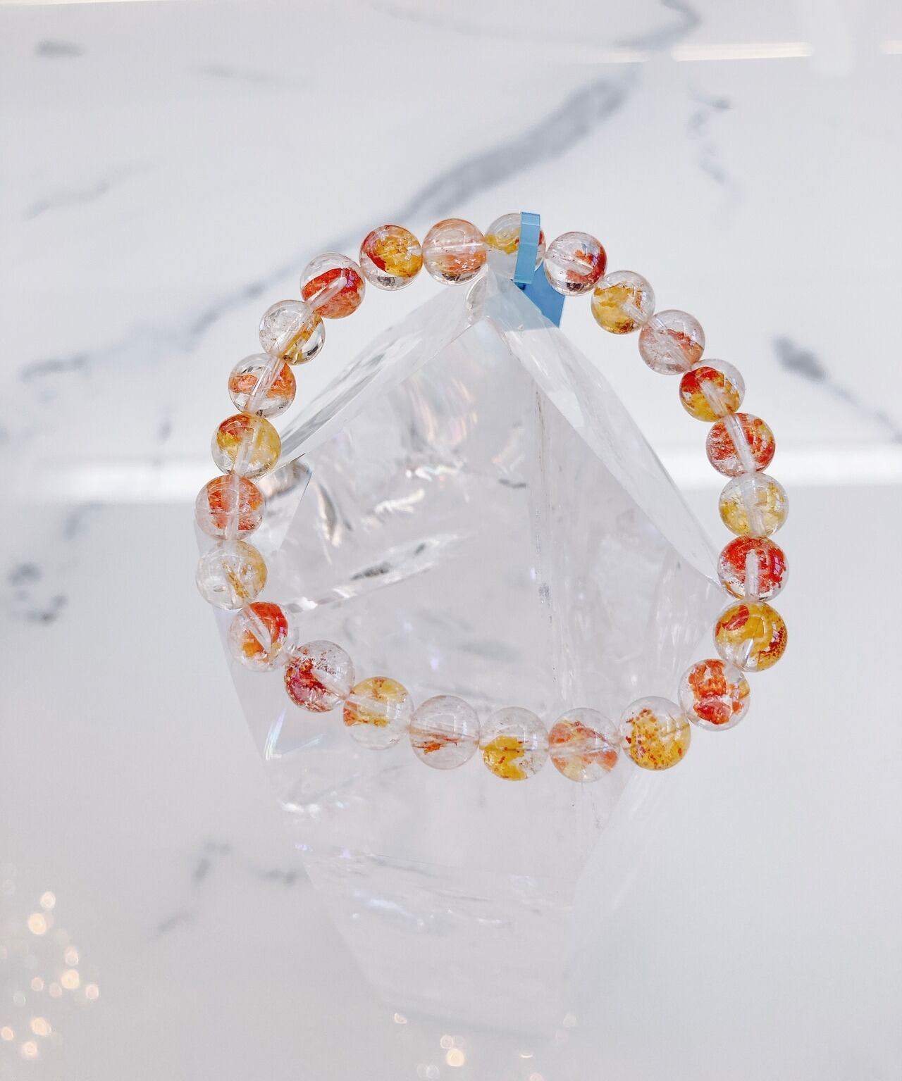 オーロラクォーツ 8mm 15cm =潜在能力を引き出し、インスピレーションや発想力を開花= 43-1-1