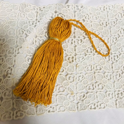 インド製綿100％糸で作ったハンドメイドタッセル Ocre