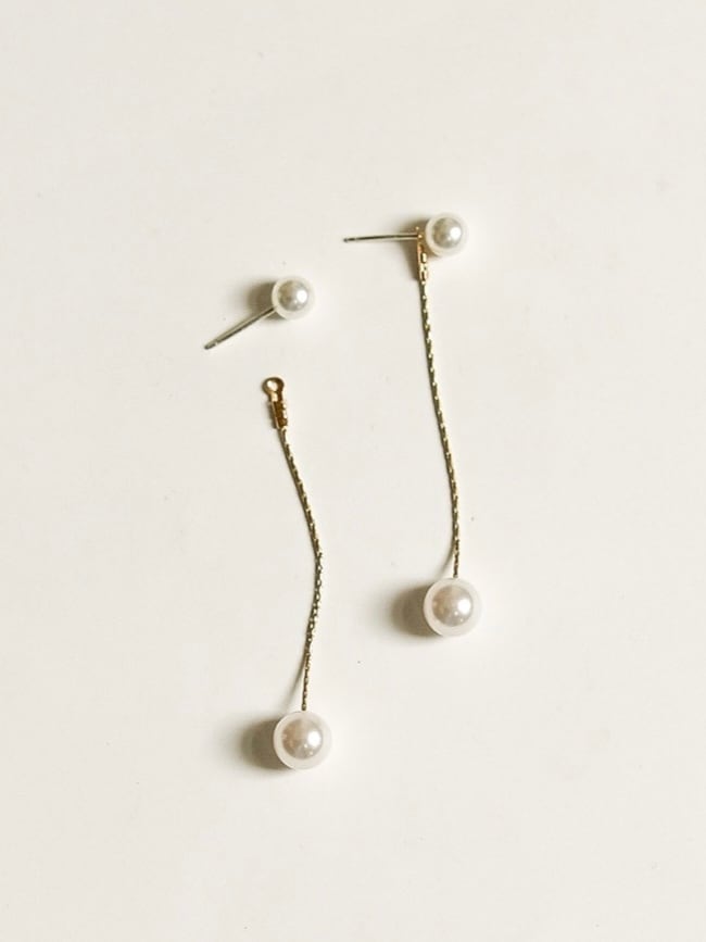A.B.ELLIE Minimal 2:1 Pearl Strands ブライダルピアス | A.B.ELLIE