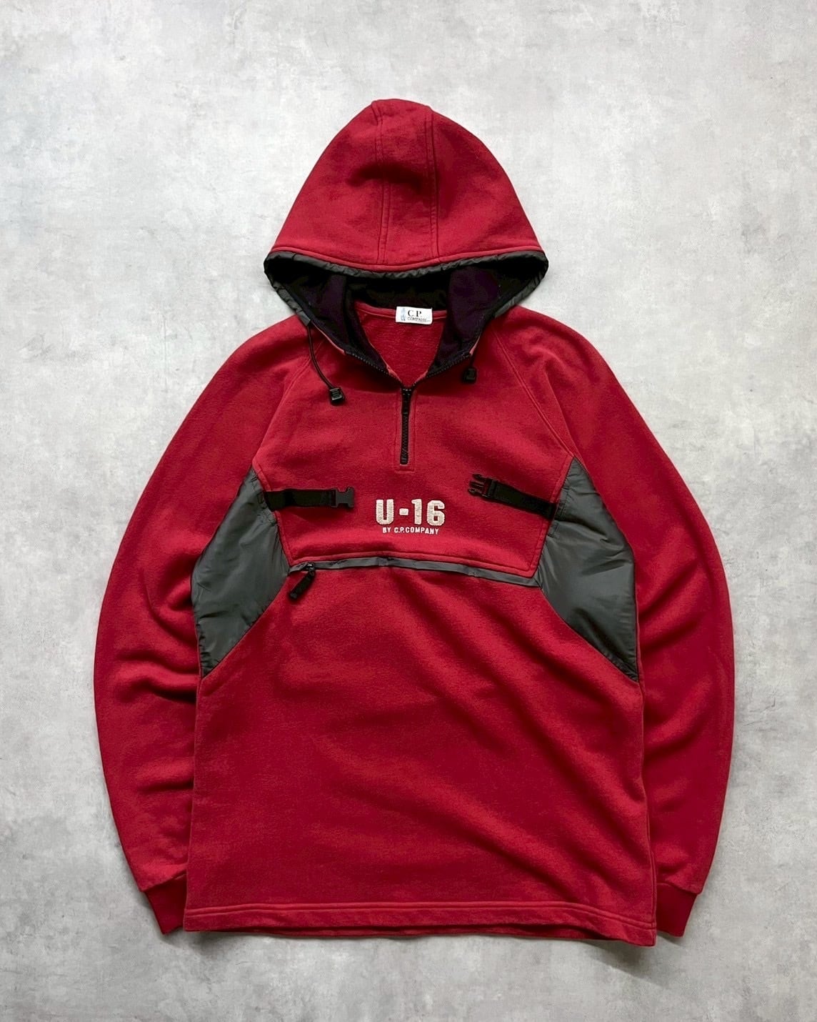 90s C.P.COMPANY Half-Zip Parachute Sweat Hoodie