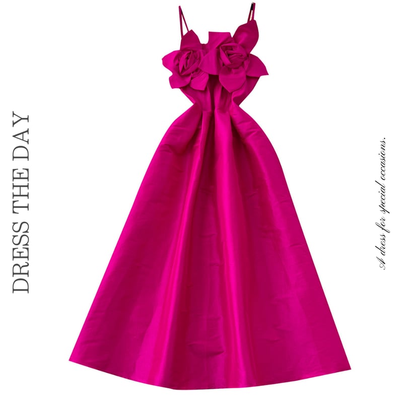 フラワーモチーフキャミソールドレス D0083