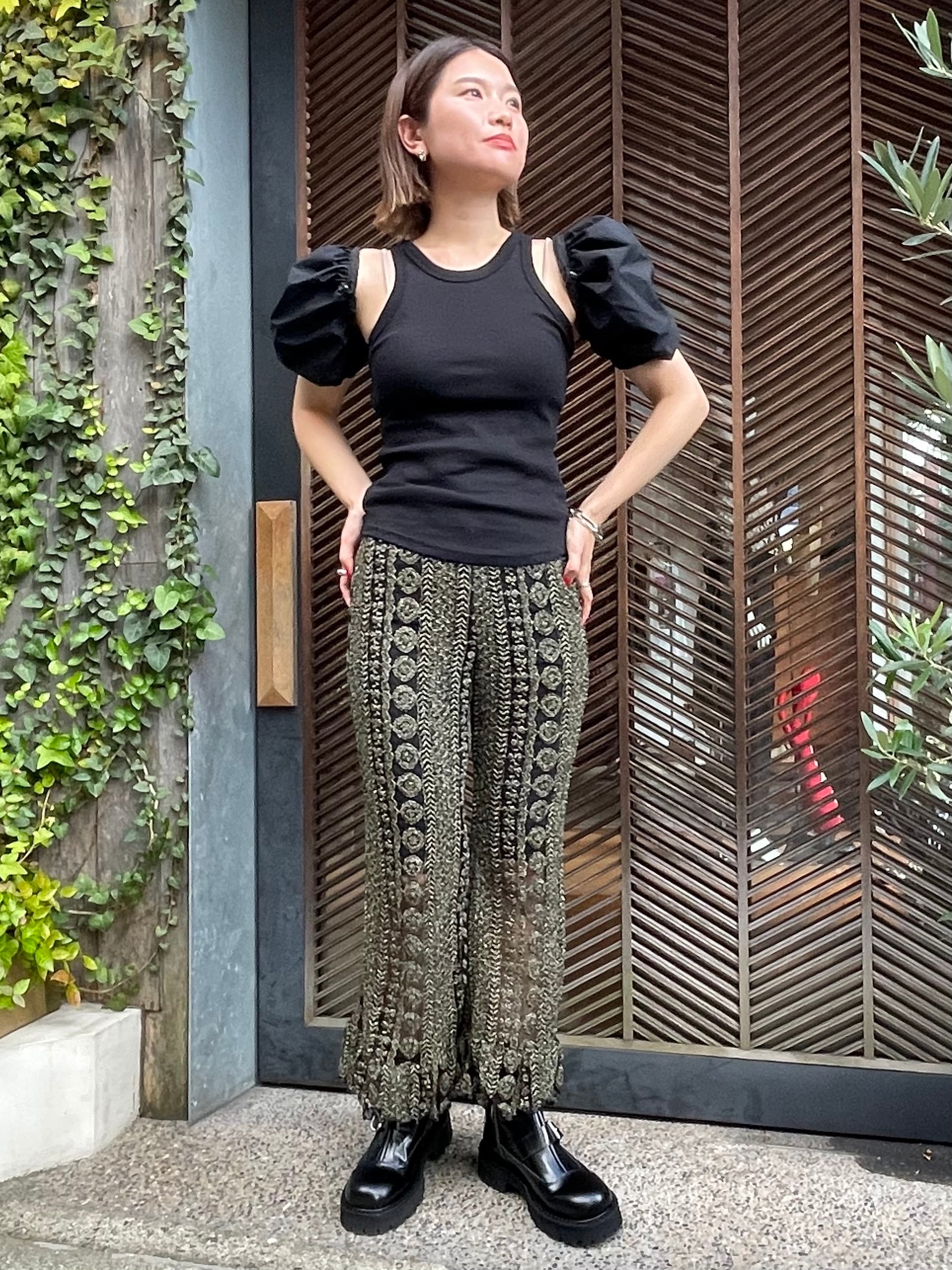 23AW】FUMIE TANAKA フミエタナカ / tulle embroidery pants | TRENT