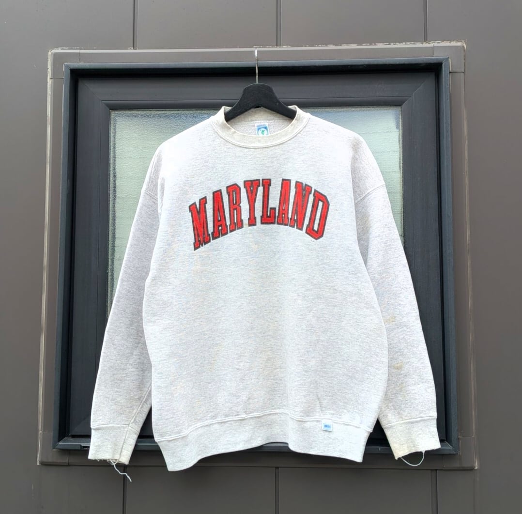 80s discus maryland college logo sweat shirt 小岩店