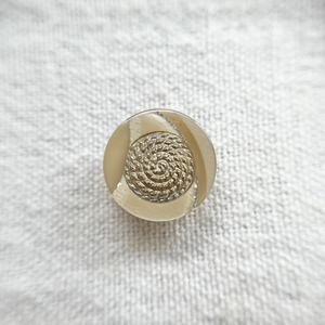 ベージュ スパイラルシルバー 15mm
