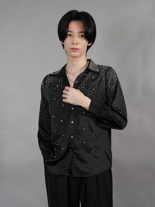 【ALUDE 】glitter lame shirt（2color）