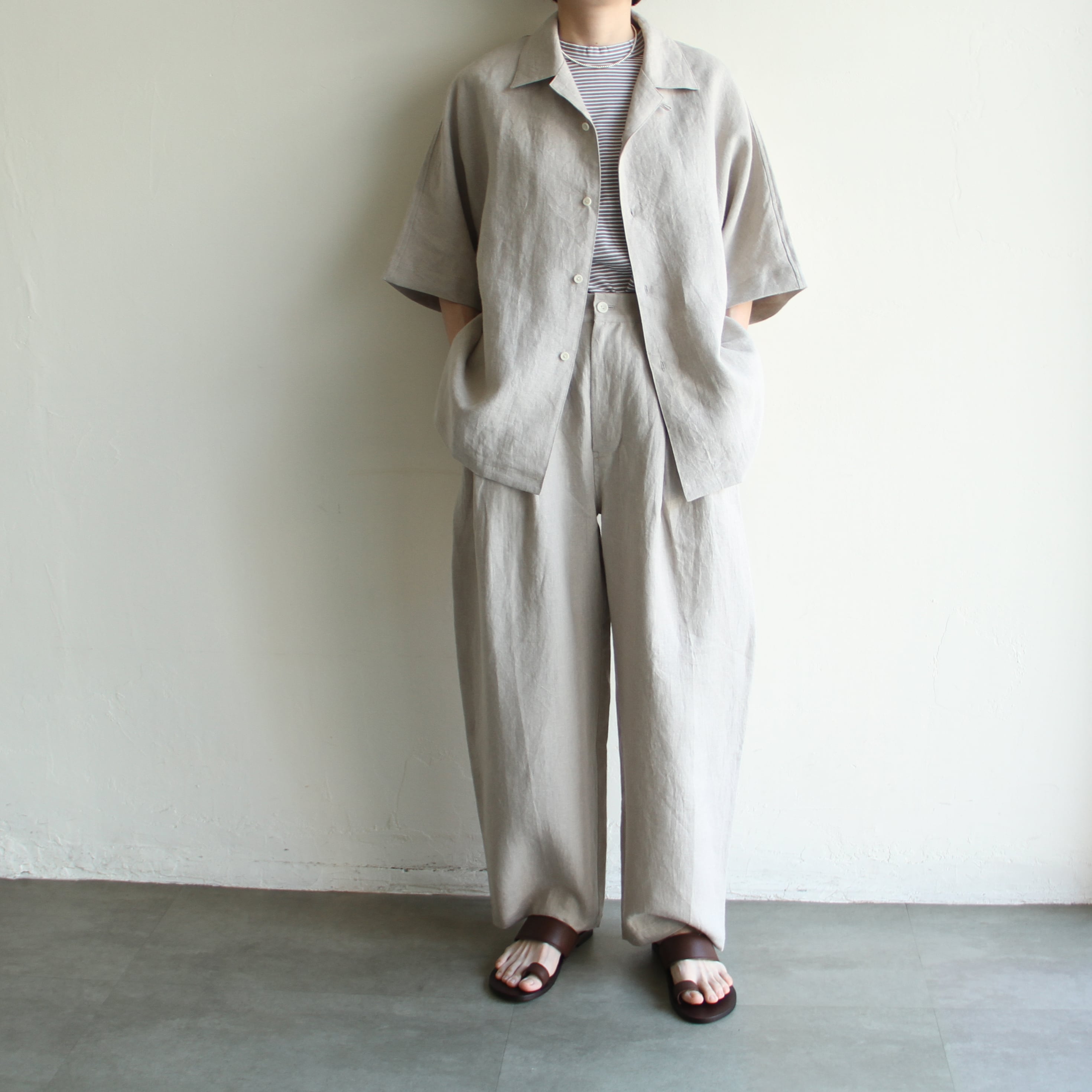 STILL BY HAND WM Linen wide pants | Terminal