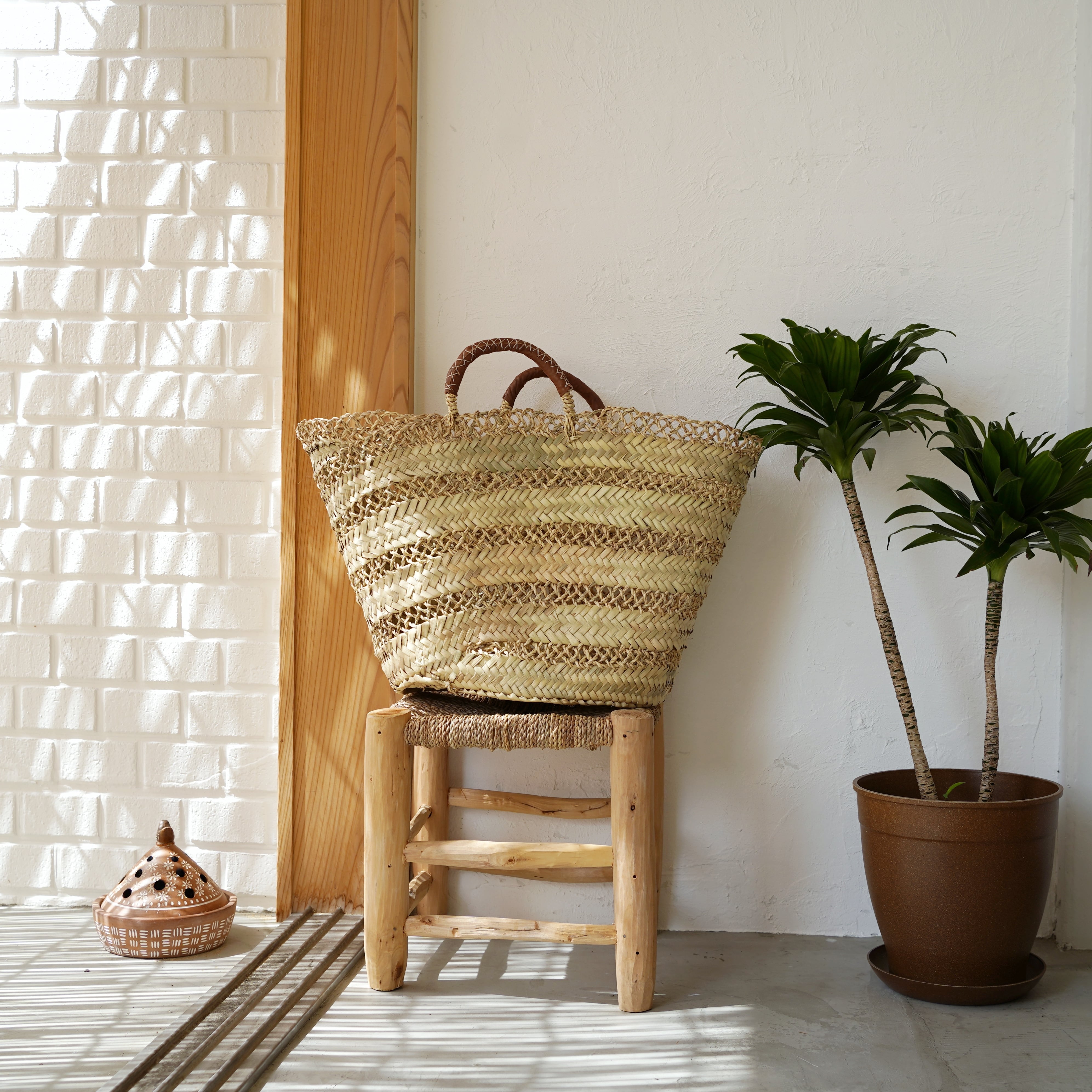 モロッコ透かし編みマルシェバッグ