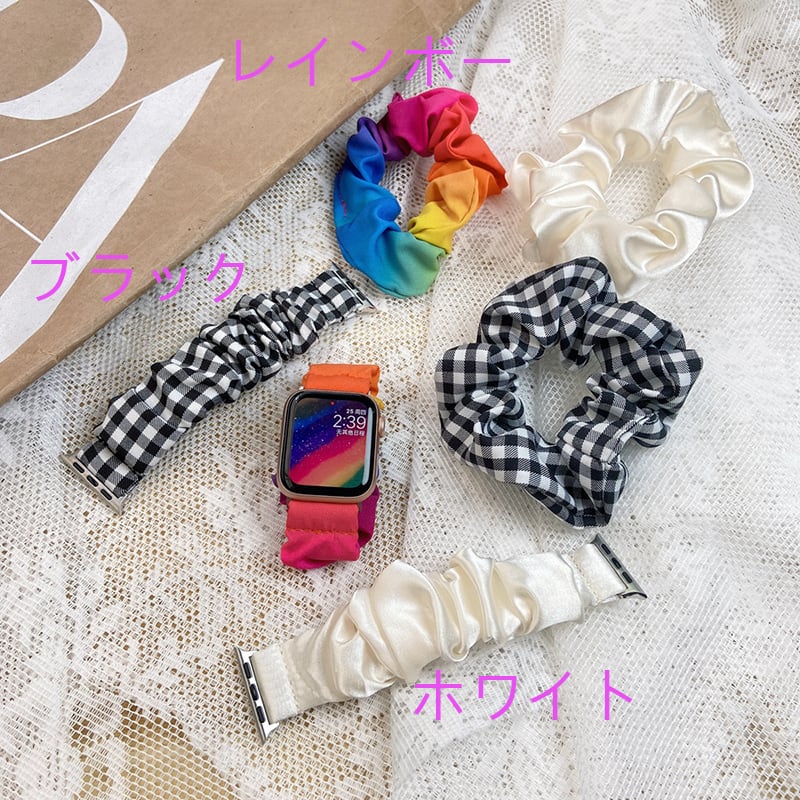 替えバンド アップルウォッチ シュシュバンド Apple Watch 替えベルト