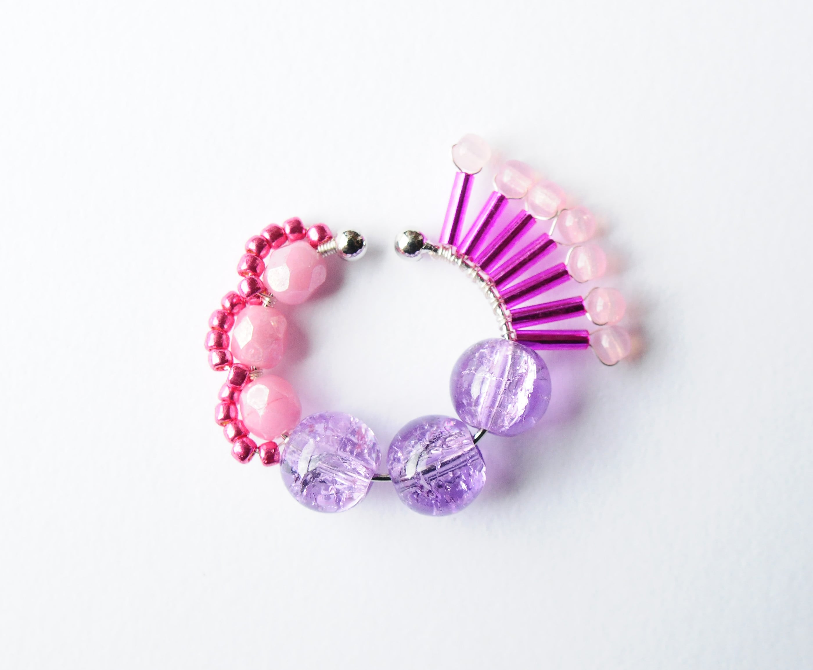 ＜Rollo～イロヅクビジュー～＞イヤーカフ『 ハミングバードhummingbird/Coron<PinkGrape>』