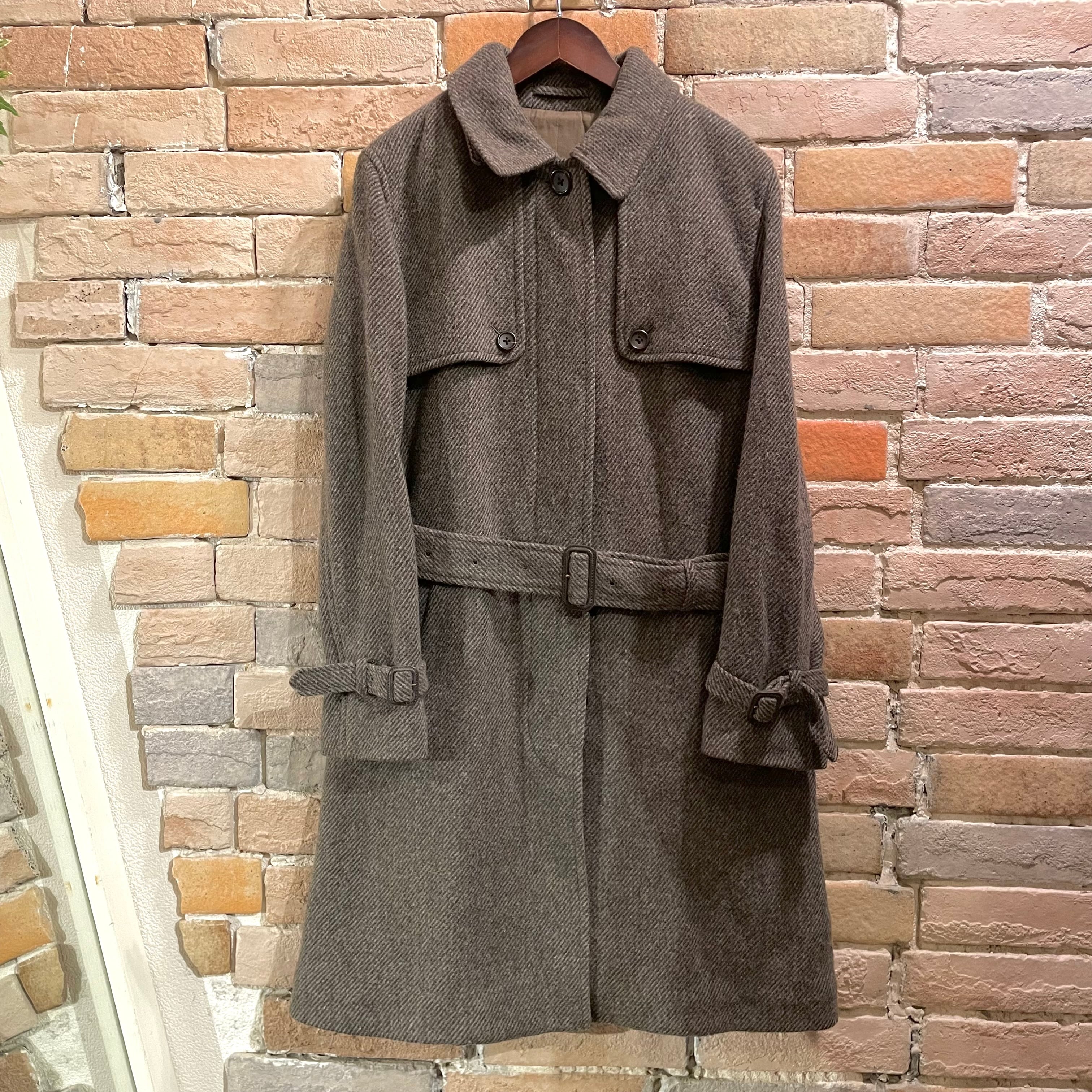 aquascutum “ladies dead stock” size4 camel&wool coat イングランド