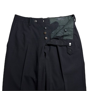 vintage PRADA black stretch wool slacks