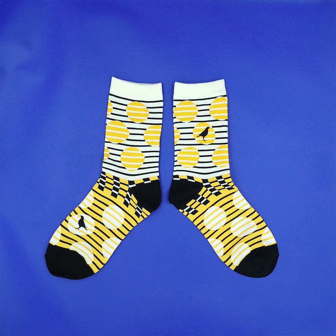 ストライプドット（黄黒）インポート ソックス【靴下 くつした socks