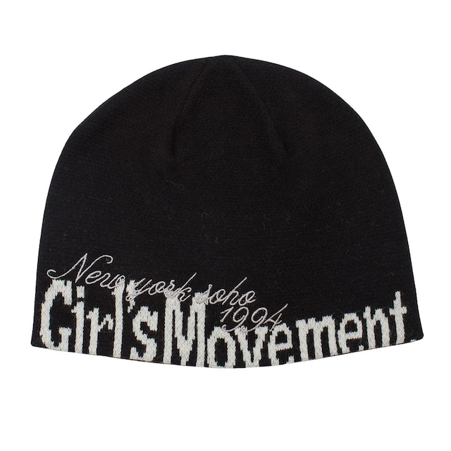 【x-girl】CUT OFF LOGO JACQUARD BEANIE【エックスガール】