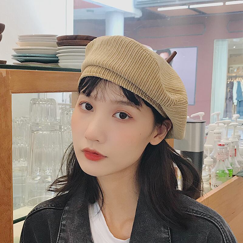 オータムウィンター薄手スタンダードレッド レトロ 帽子 秋物 冬物 ベレット ヘアアクセサリー ブラック・アイド・ピーズ82666177000