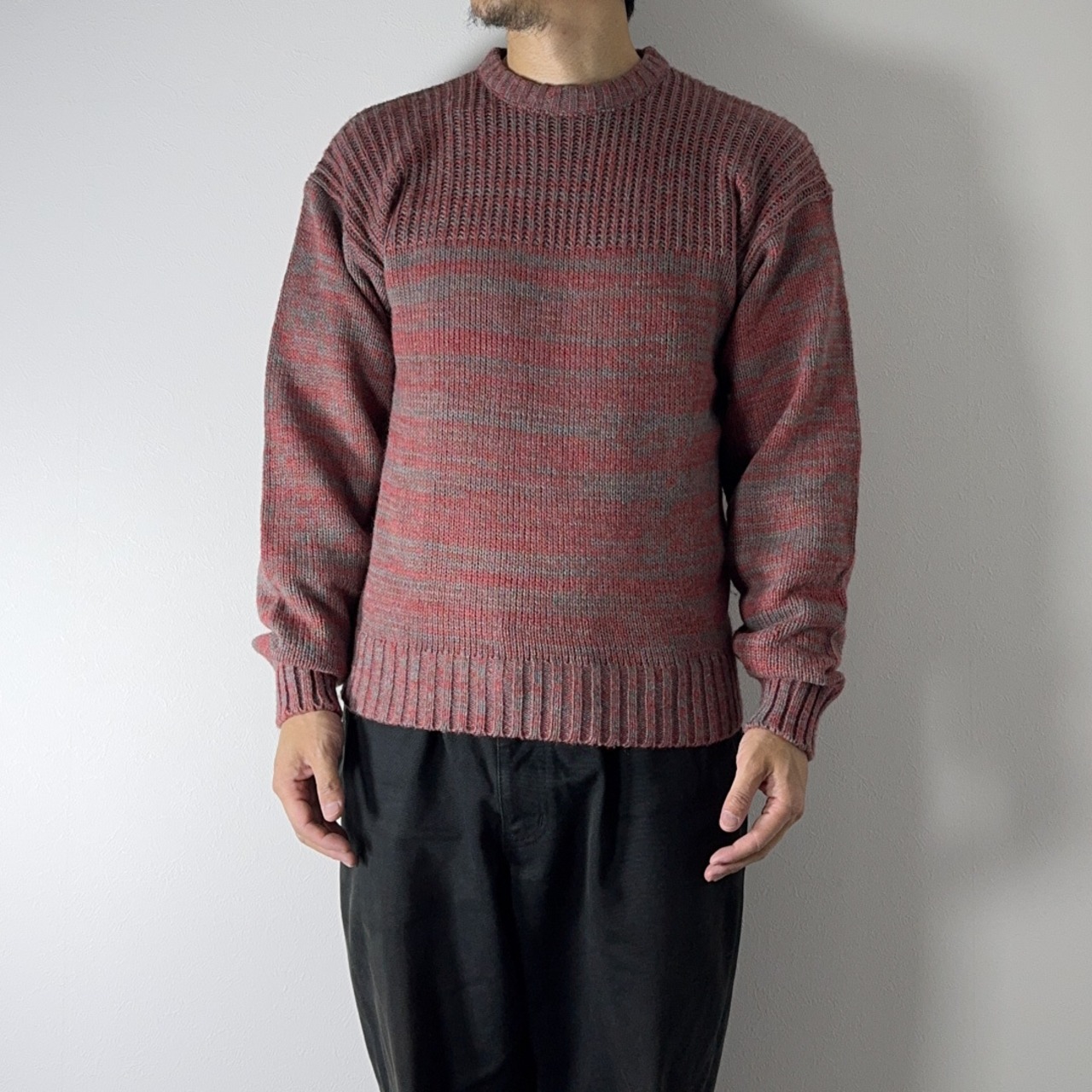 90s Arrow acrylic knit sweater M 古着 - 11