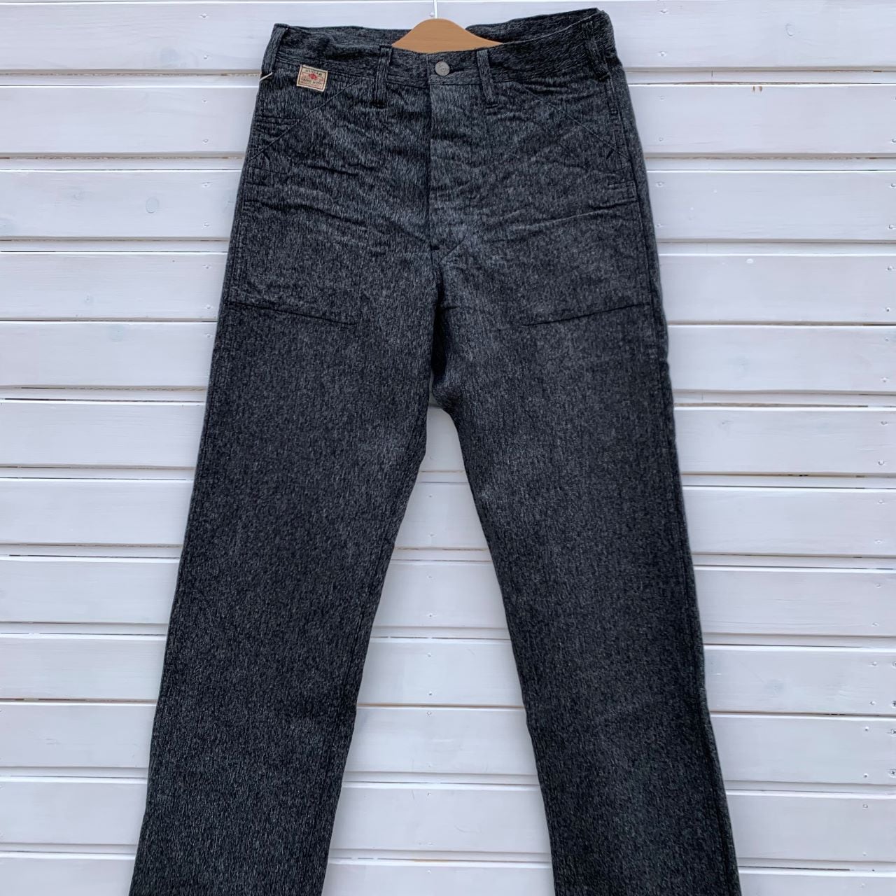 SUGAR CANE 9oz. BLACK COVERT ENGINEER PANTS | Jeans Shop 3rd Down