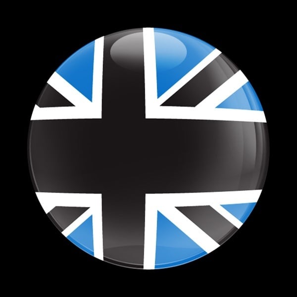 ゴーバッジ(ドーム)（CD0153 - FLAG BLACKJACK BLUE） - 画像1