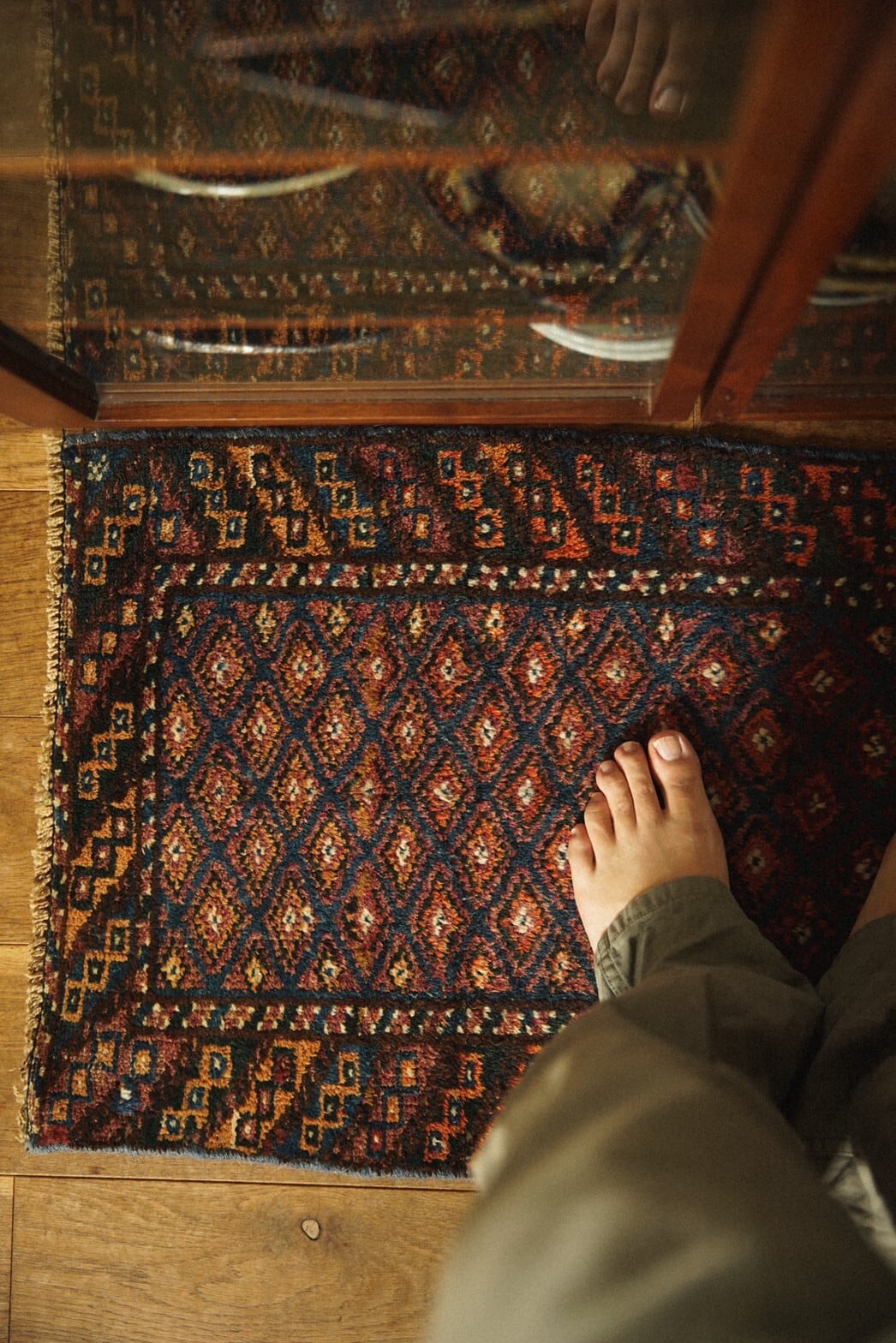 690 -Semi Antique Baluch rug