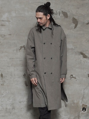 EGO TRIPPING (エゴトリッピング) 50' DOUBLE BUTTON SHOPCOAT poplin フィフティーズボタンショップコートポプリン / GRAY 613901-03