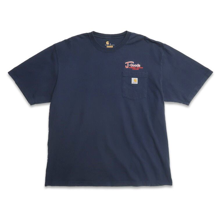 【90s】Carhartt ロゴ Tシャツ 古着 ビンテージ ポケT ブラック Carhartt（カーハート）の「ヴィンテージ古着Carhartt