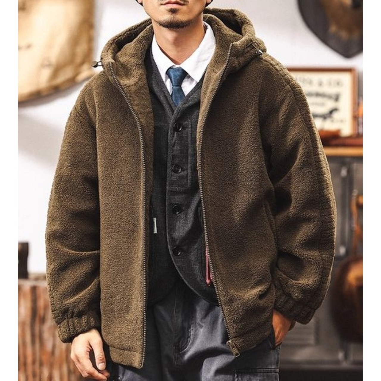 Long Sleeve Zip-up Hooded Jacket ◇3color H0925