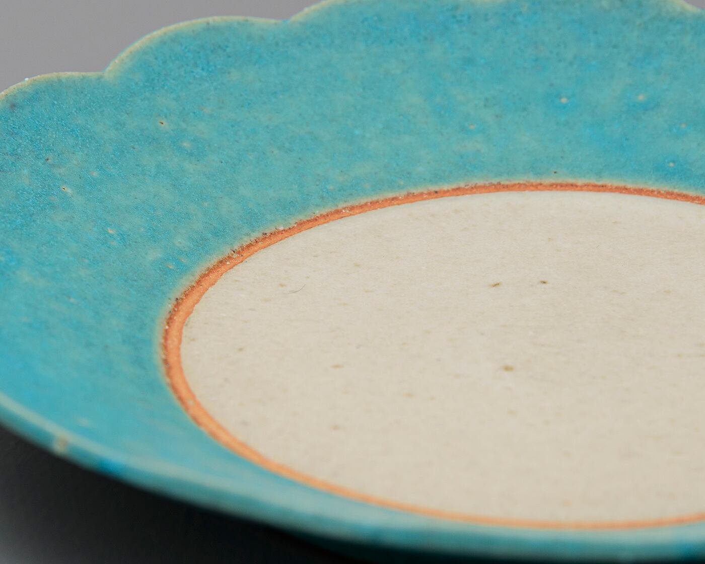 花皿／掛け分け／トルコ青UTSUWA