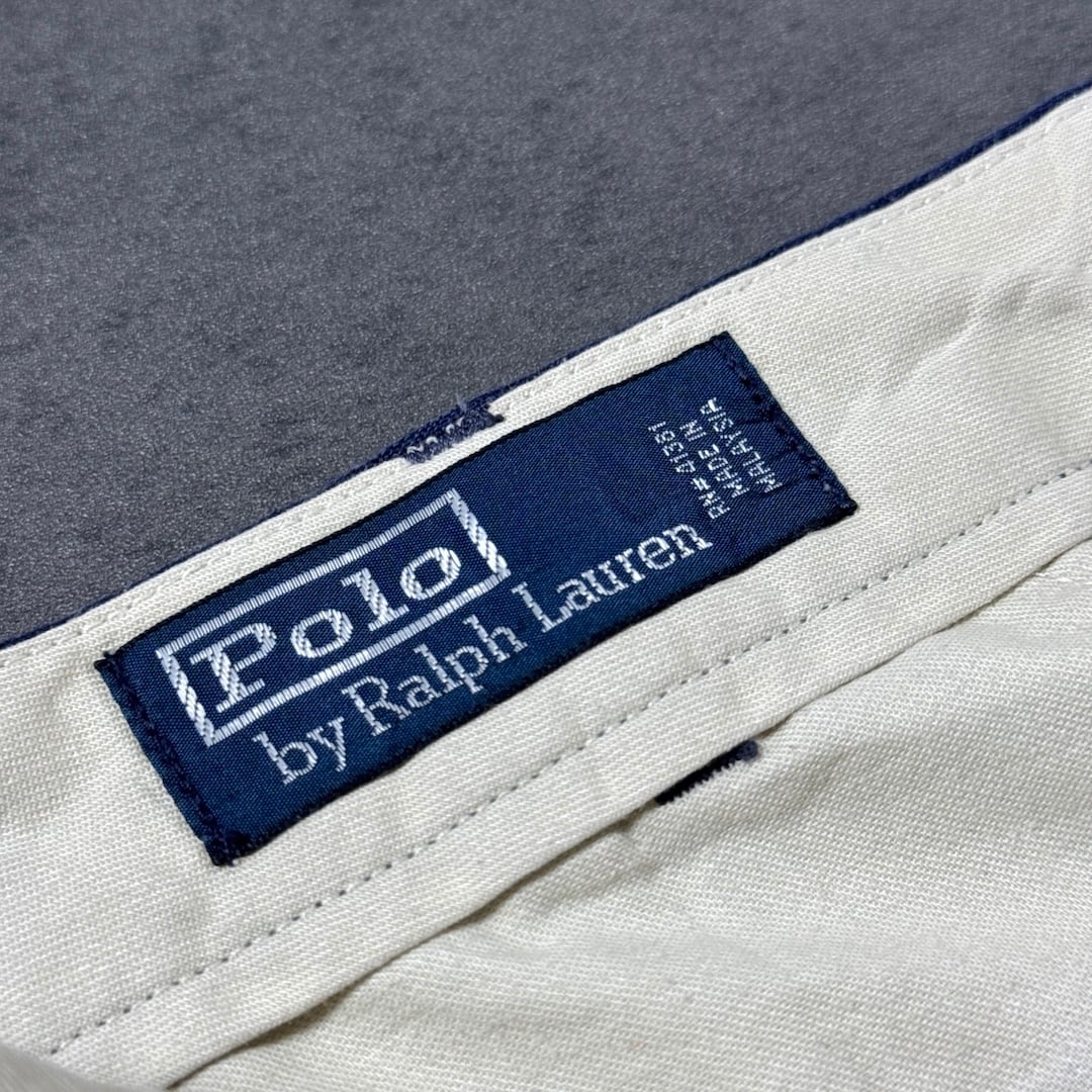 Polo by Ralph Lauren LINEN trousers NAVY W36L30 古着 | soro used