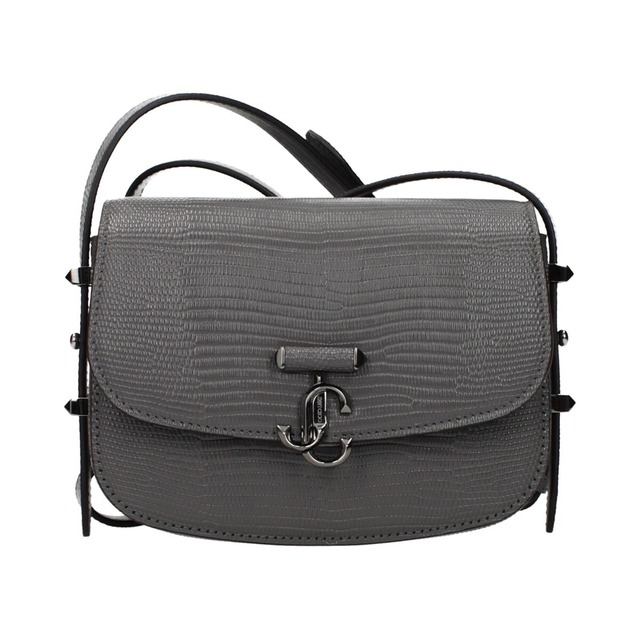 JIMMY CHOO ジミーチュウ レディース ショルダーバッグ レザー グレー
