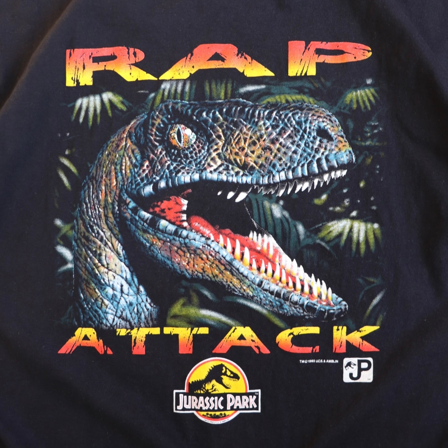90s Jurassic Park RAP ATTACK t shirt | Wroote 90s Jurassic Park RAP ATTACK t shirt | Wroote