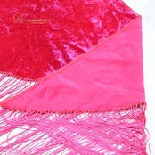 フラメンコ 衣装 シージョ ピキージョ ベロア フレコ フリンジ ダンス 小物 装飾 パーティ 発表会 軽い 三角形 トライアングル 無地 ピンク系 コスチューム 綺麗な色 かわいい デザイン おしゃれ 大人用 レディース フェス